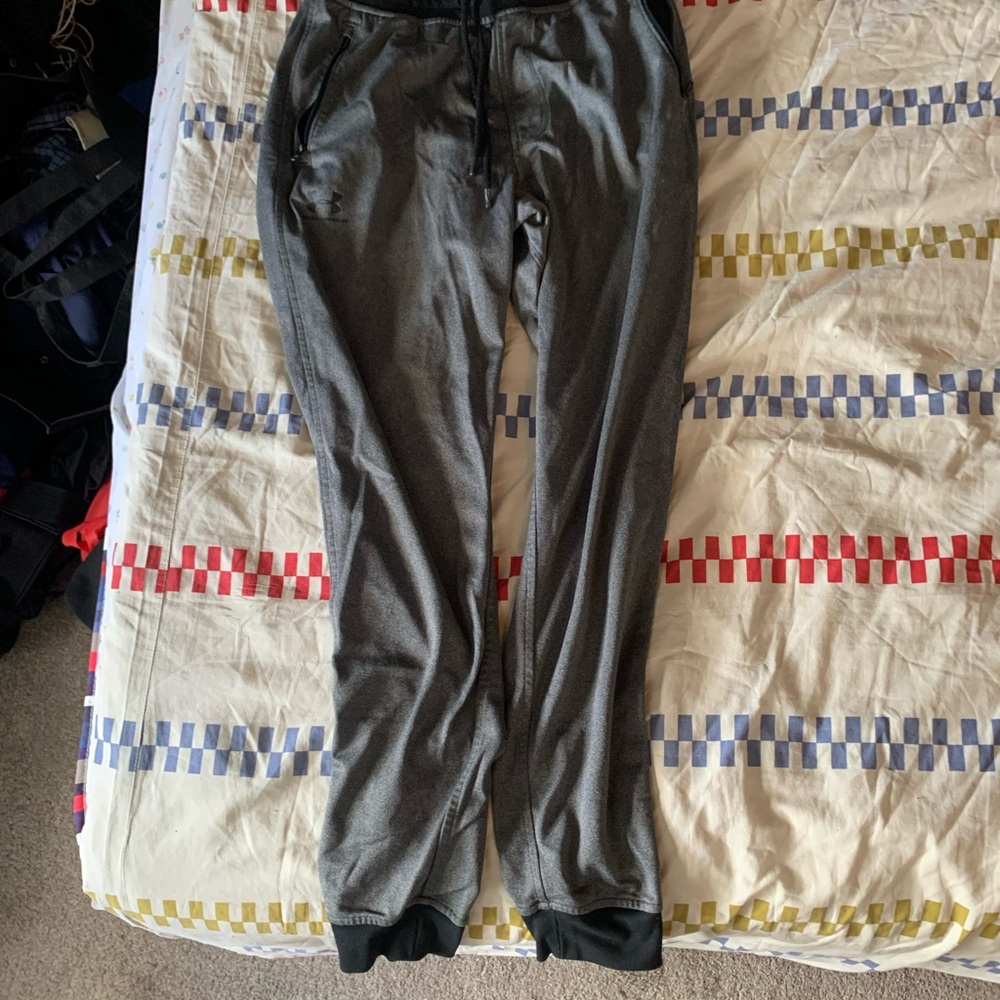Under Armour Coldgear Athletic Sweat Pants W/ Zipper Pockets SZ M Loose